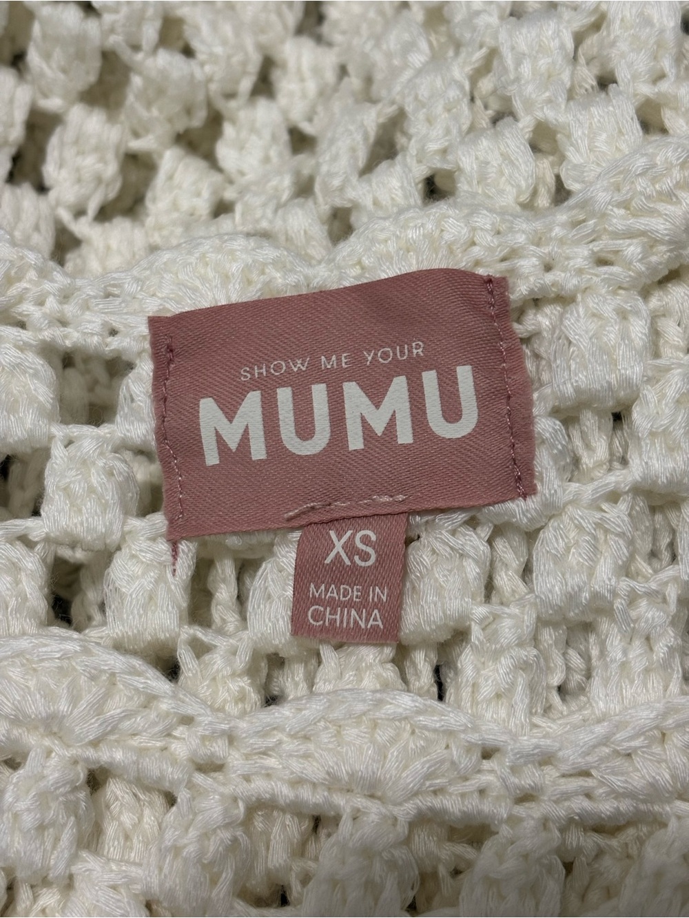 Women's Show Me Your Mumu Cream Crochet Swim Cover-Up Tunic - Picture 8 of 8